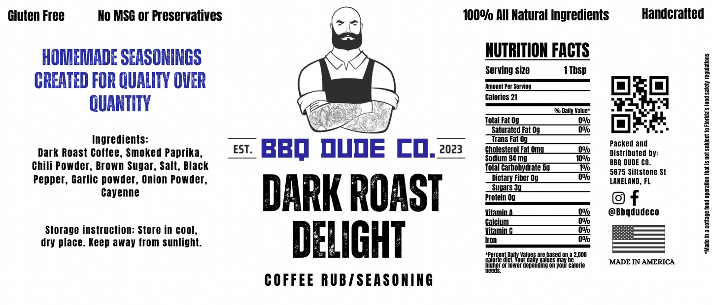 Dark Roast Delight - Coffee Seasoning/Rub